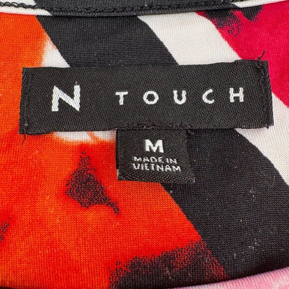 N Touch Womens Floral Geometric Medium Tunic Top Polyester/Spandex Blend - Picture 2 of 6